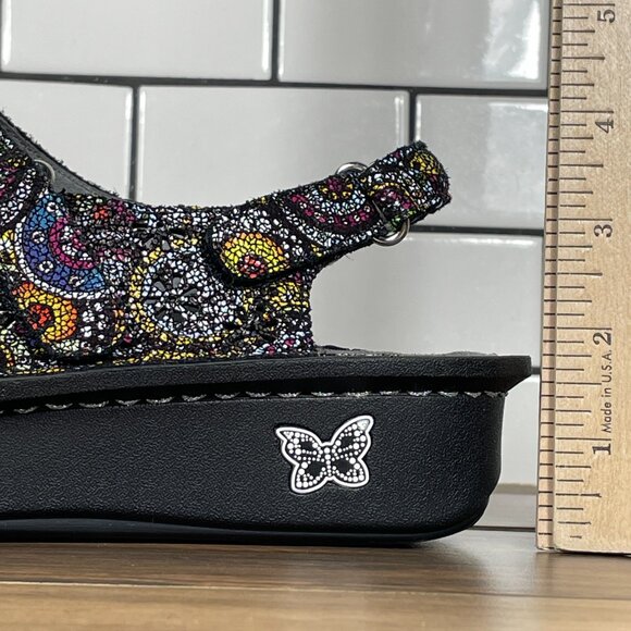 Alegria Jemma Womens Size EU 37 Shoes Spiro Multicolor Leather Crossover Sandals - Picture 9 of 12